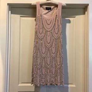 Sleeveless beaded cocktail dress